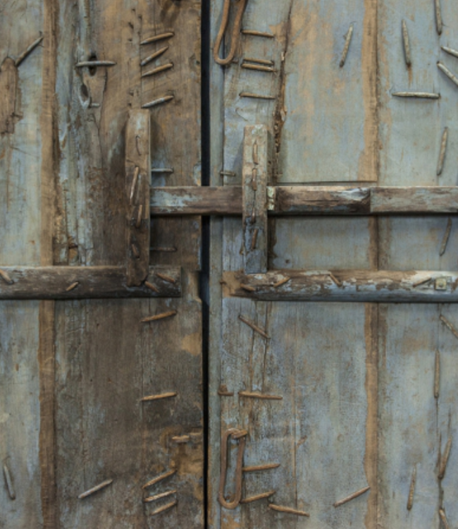 Be-Uniq Oude Originele Deur uit India - H243 x B205 x D14 cm