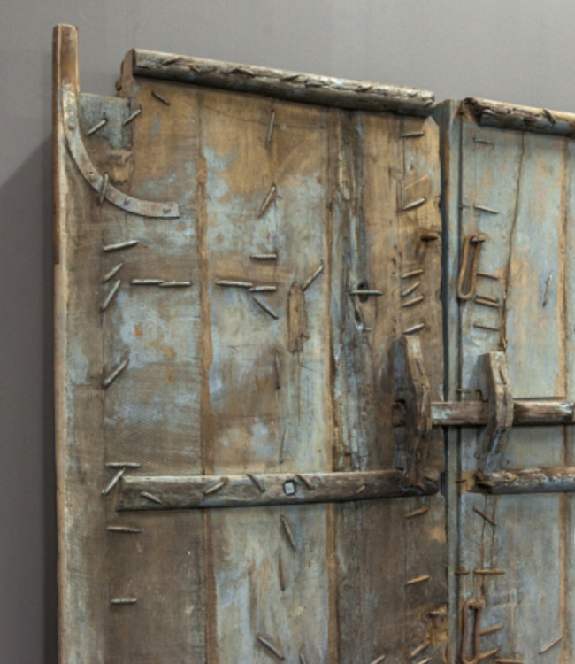 Be-Uniq Oude Originele Deur uit India - H243 x B205 x D14 cm