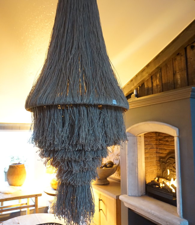 Rene Houtman Kroonluchter Touw Zilver | H115 x D50 cm