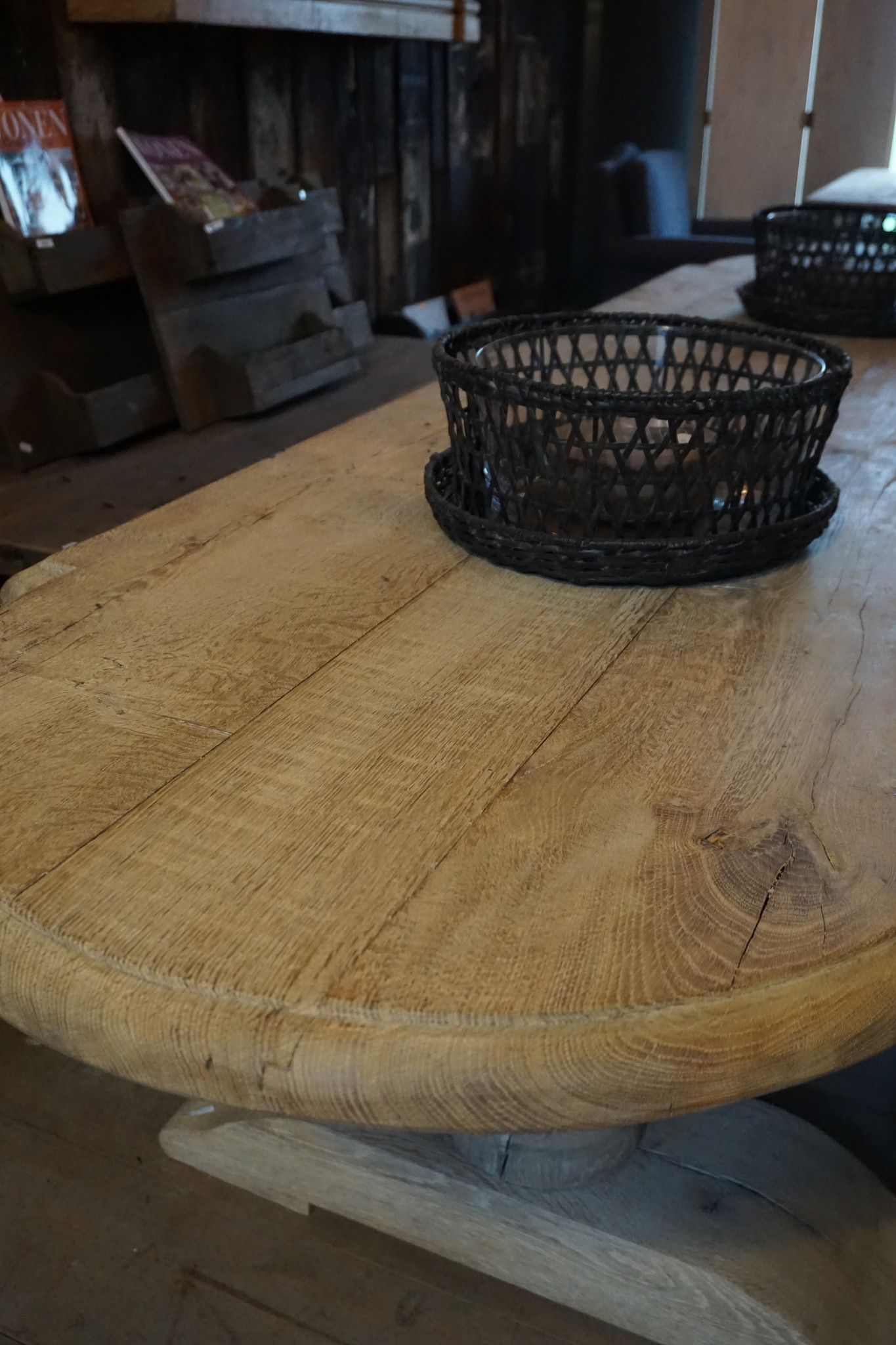 Rene Houtman Kloostertafel Oud Eiken Ovaal - Bolpoot - Kies Maat
