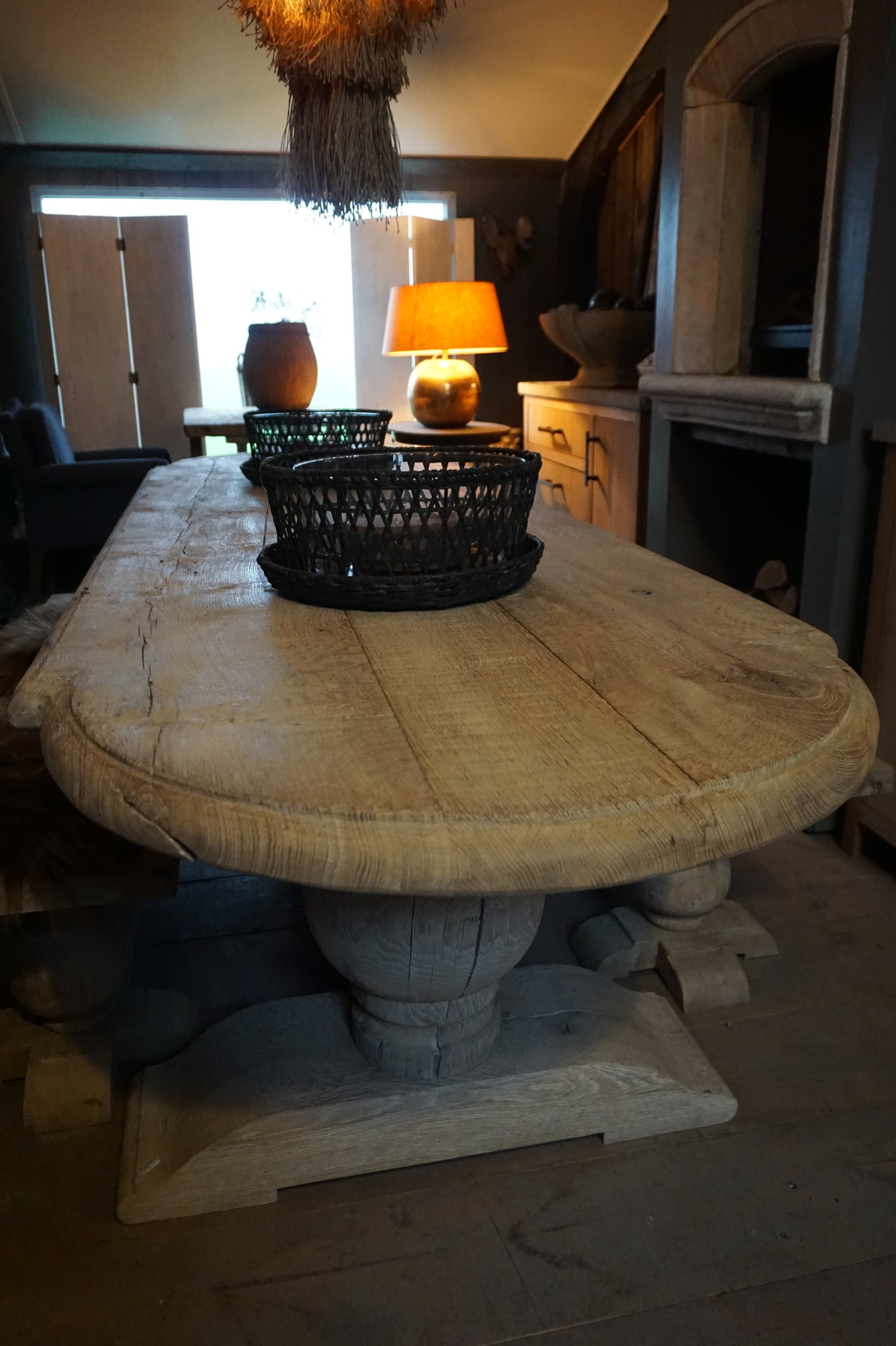 Rene Houtman Kloostertafel Oud Eiken Ovaal - Bolpoot - Kies Maat
