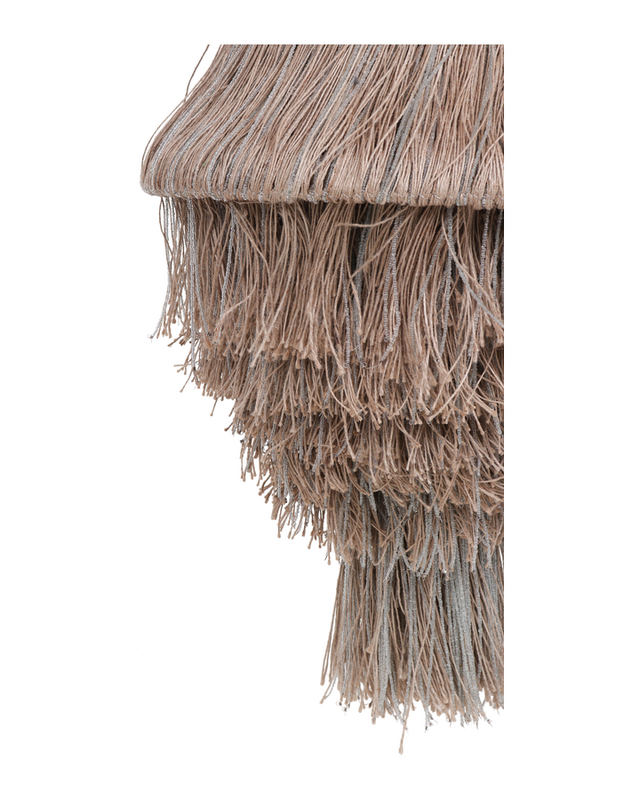 Rene Houtman Kroonluchter Touw Zilver | H115 x D50 cm