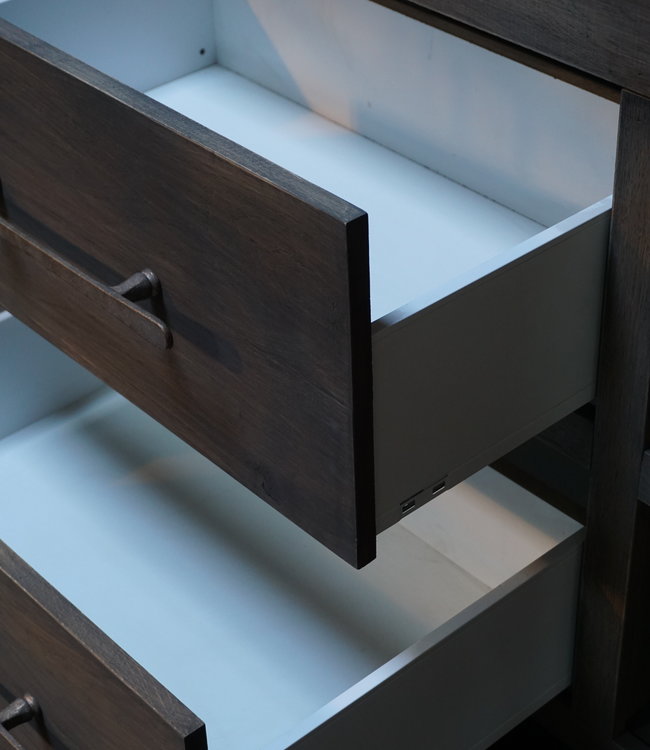 Rene Houtman Badkamermeubel Eikenhout 4 Lades L244xH95xB58