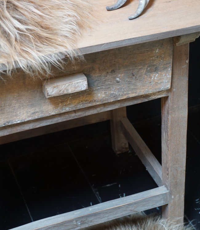 Rene Houtman Sidetable Oud Hout met 1 lade L91 x D60 x H76