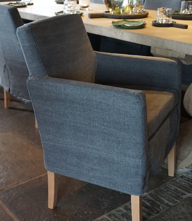 Rene Houtman Eetkamerstoel Stof Bas + Losse Hoes