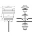 Differnz Afvoerplug pop up, design mat chroom