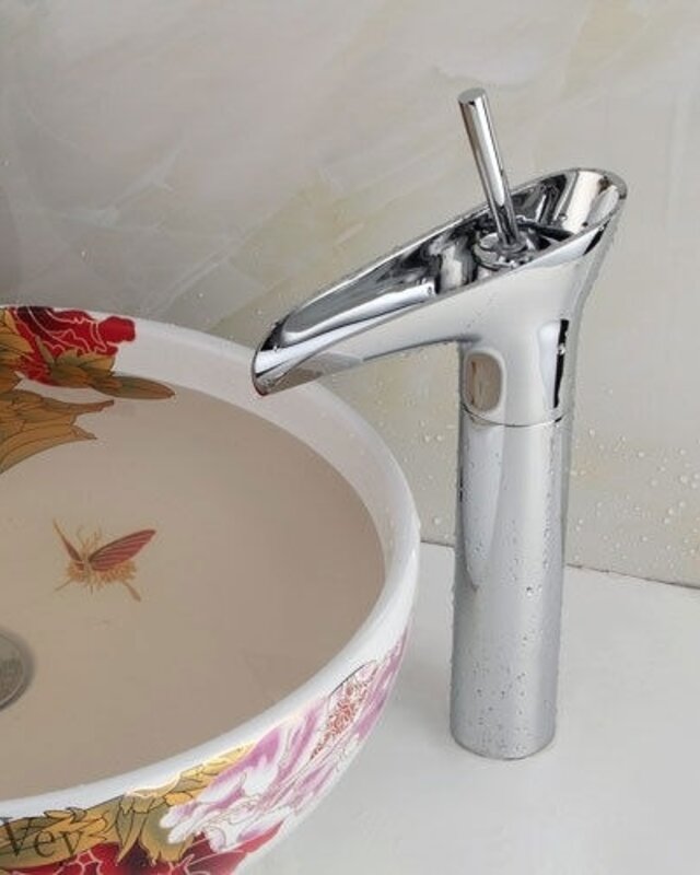 Rene Houtman Chromen Waterval Kraan - H32 cm