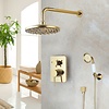 Nostalgische inbouwdouche met Handdouche - Goud