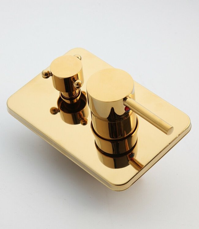 Rene Houtman Nostalgische inbouwdouche met Handdouche - Goud