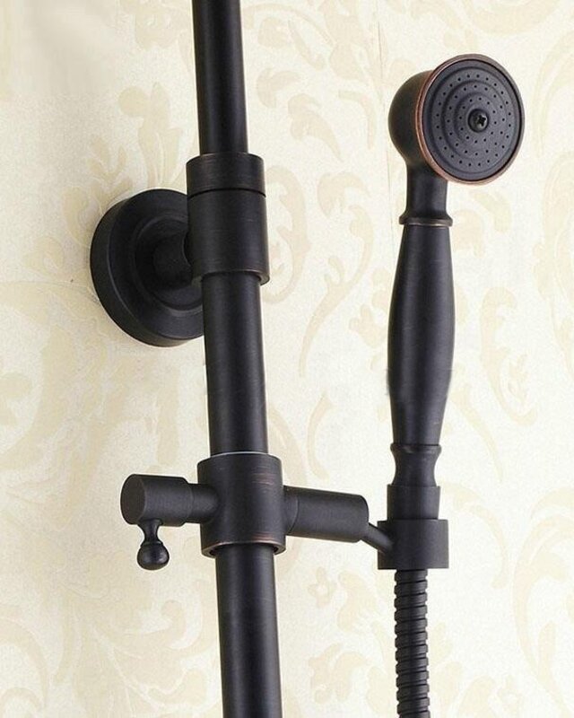 Rene Houtman Olie Bronzen Opbouw Douche - Inclusief Handdouche