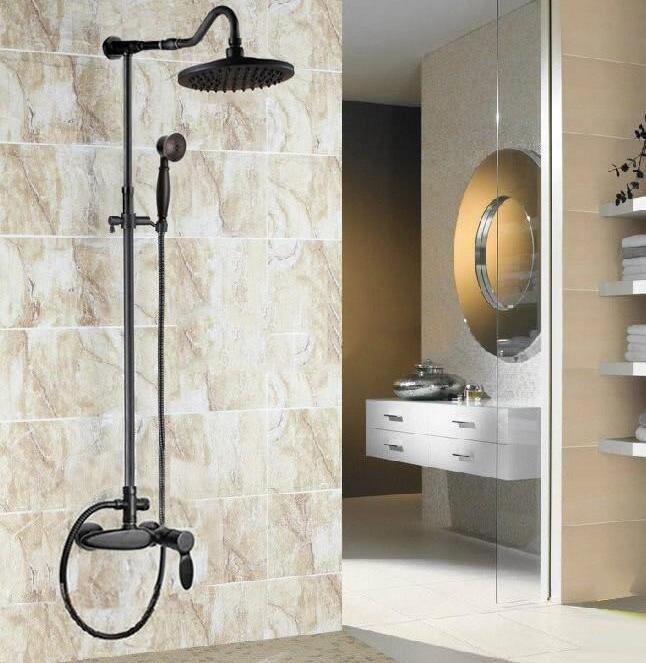 Rene Houtman Olie Bronzen Opbouw Douche - Inclusief Handdouche