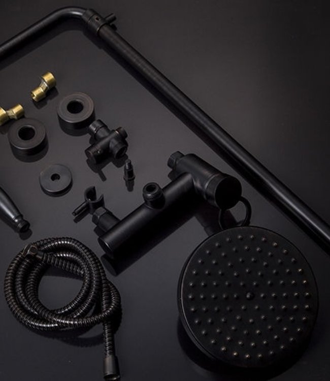 Rene Houtman Olie Bronzen Opbouw Regendouche - Met Handdouche