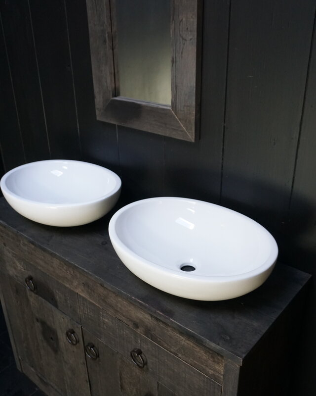 Differnz Waskom Keramiek Wit Ovaal 50x38x14 cm