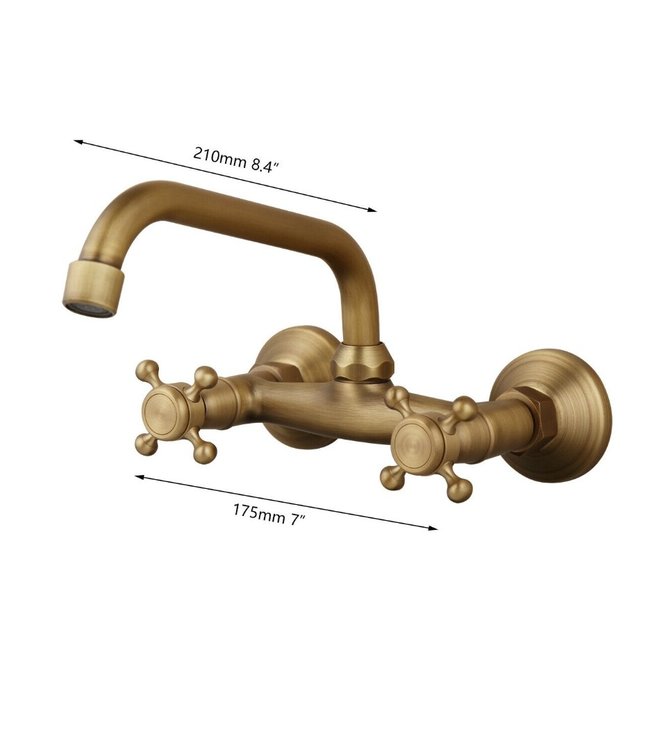 Rene Houtman Bronzen Nostalgische Muurkraan - Met Draaibare Hals