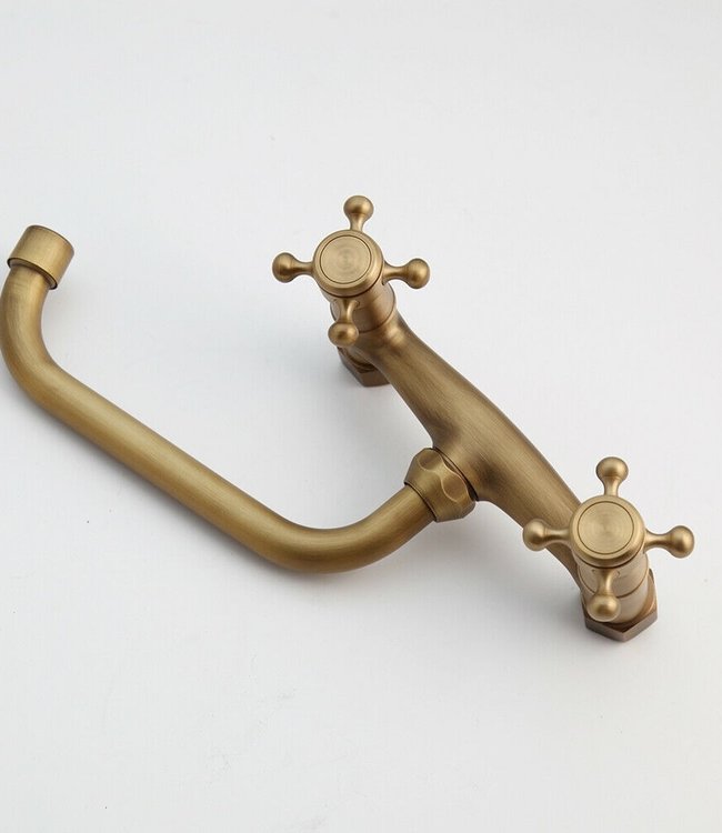 Rene Houtman Bronzen Nostalgische Muurkraan - Met Draaibare Hals