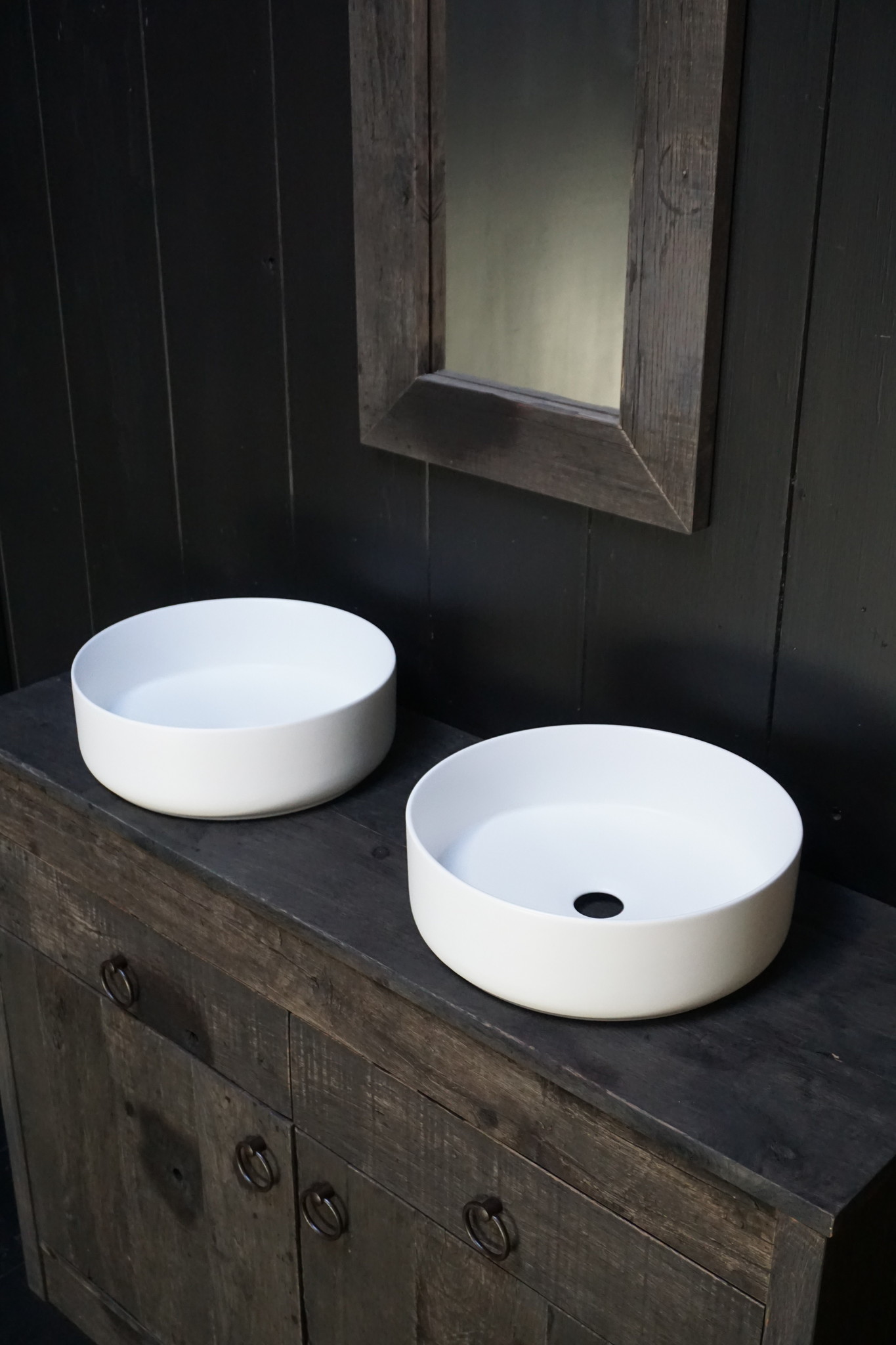 Differnz Waskom Rond Keramiek 36x12 cm Wit
