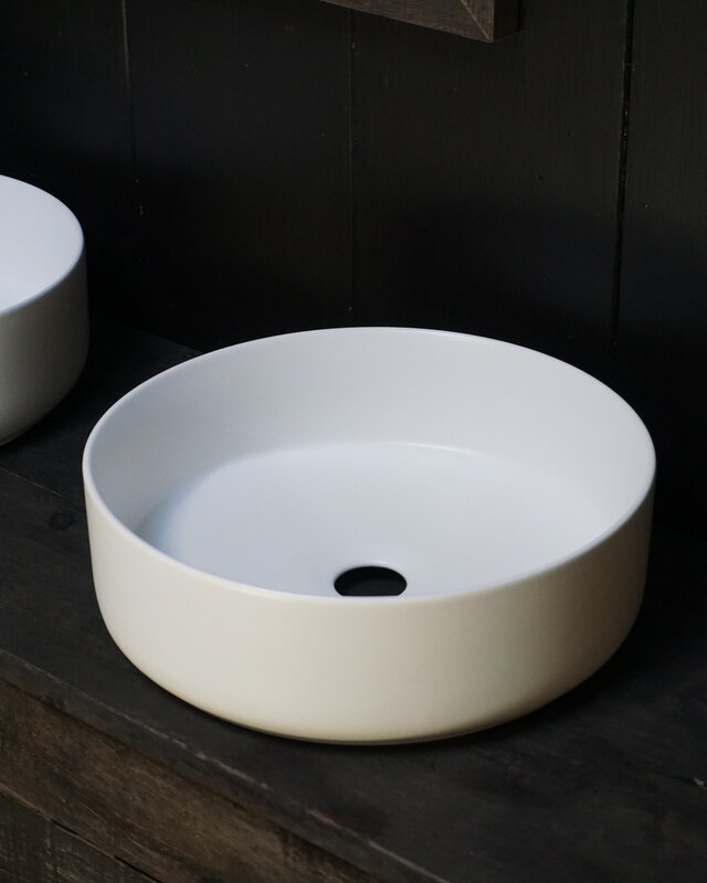 Differnz Waskom Rond Keramiek 36x12 cm Wit