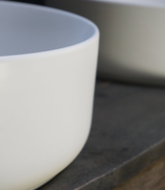 Differnz Waskom Rond Keramiek 36x12 cm Wit