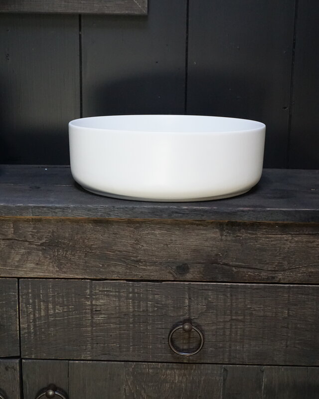 Differnz Waskom Rond Keramiek 36x12 cm Wit