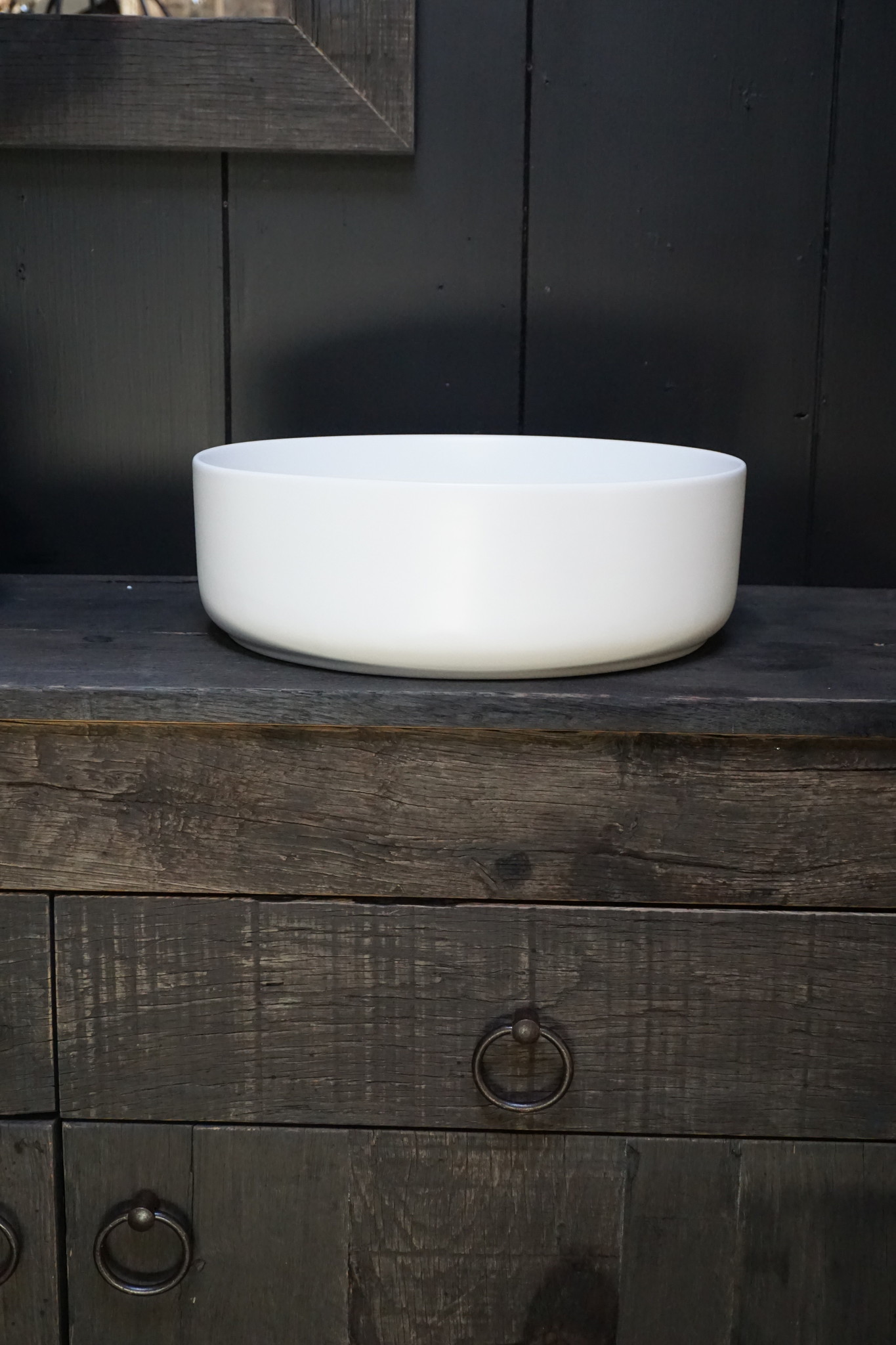Differnz Waskom Rond Keramiek 36x12 cm Wit