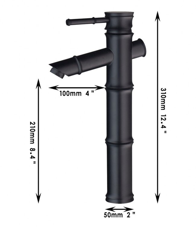 Rene Houtman Olie Bronzen Wastafelkraan - H31 cm