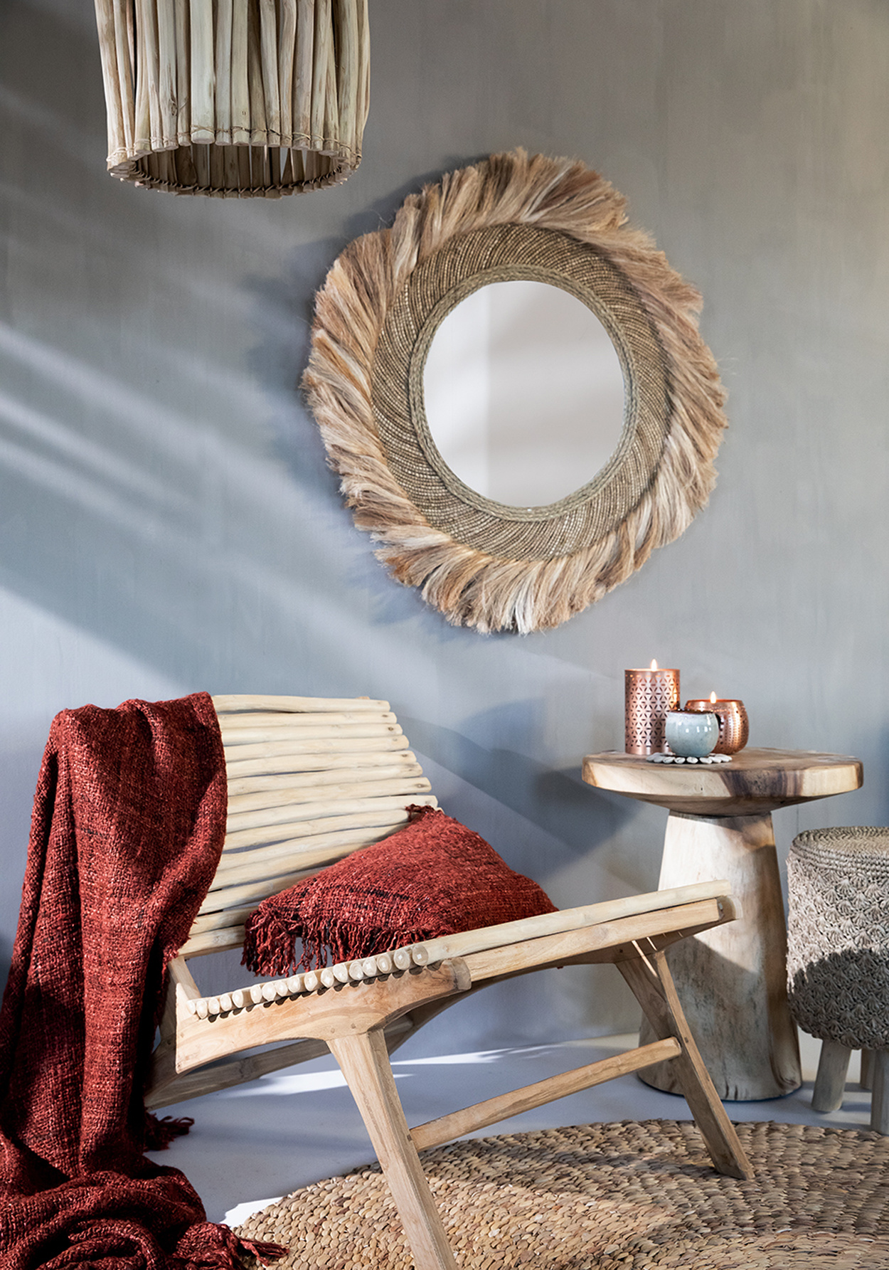Bazar Bizar The Timber Conic Side Table - Naturel - H57 cm