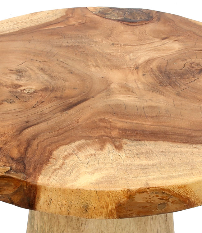 Bazar Bizar The Timber Conic Side Table - Naturel - H57 cm