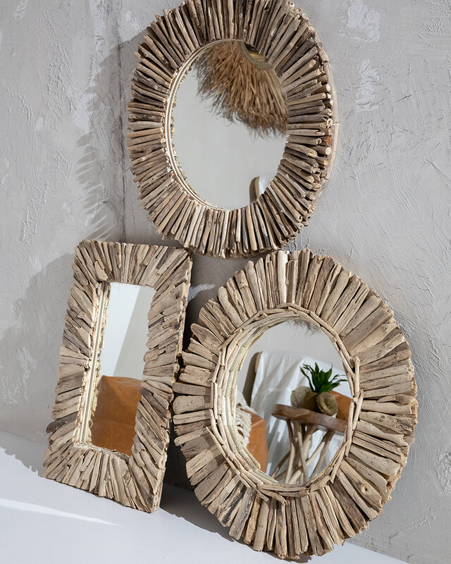 Bazar Bizar The Driftwood Framed Mirror - Naturel - M