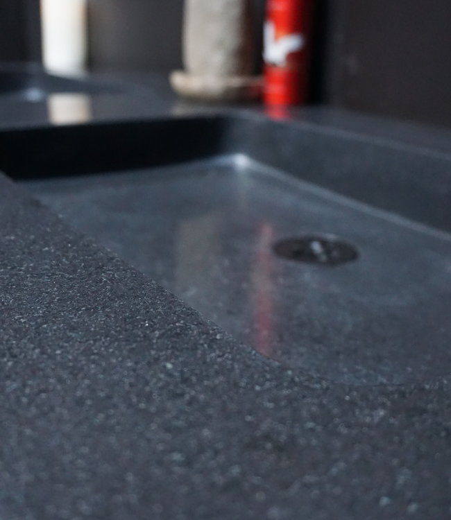 Rene Houtman Badkamermeubel Joris 140 cm - Grijs - Wastafelkast met dubbele wastafel