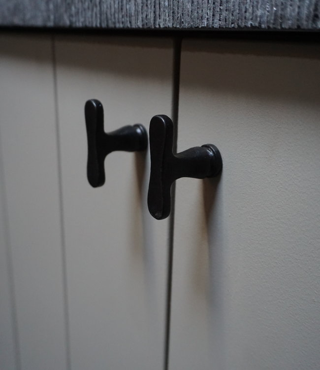 Rene Houtman Badkamermeubel Joris 140 cm - Grijs - Wastafelkast met dubbele wastafel