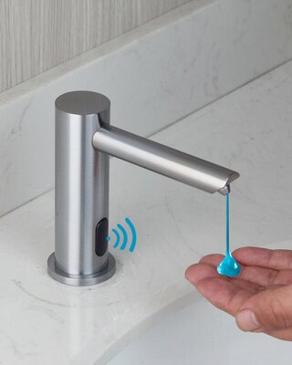 Rene Houtman Zeep Dispenser met Sensor - Geborsteld Nikkel
