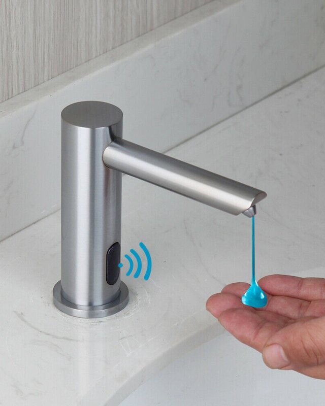 Rene Houtman Zeep Dispenser met Sensor - Geborsteld Nikkel