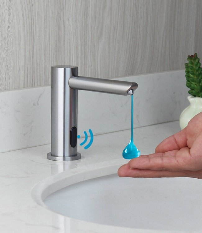 Rene Houtman Zeep Dispenser met Sensor - Geborsteld Nikkel