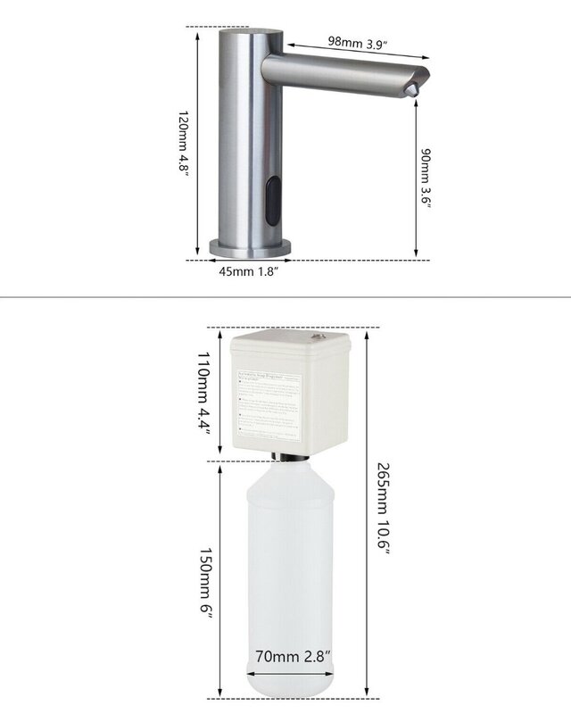 Rene Houtman Zeep Dispenser met Sensor - Geborsteld Nikkel