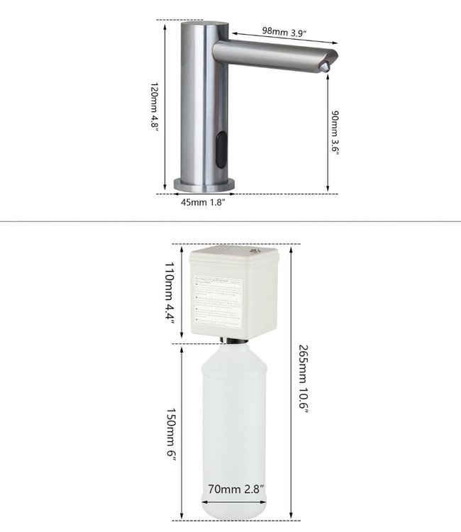 Rene Houtman Zeep Dispenser met Sensor - Geborsteld Nikkel