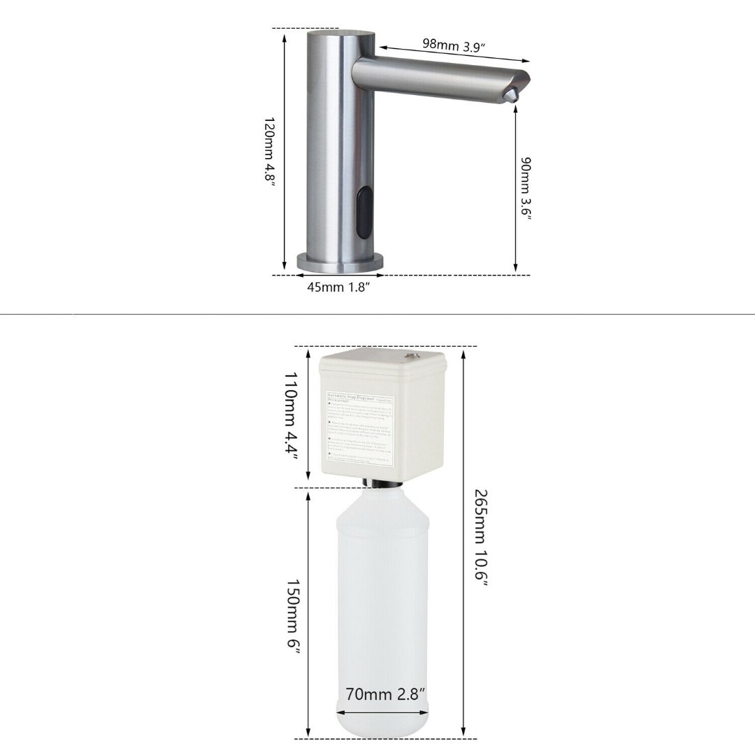 Rene Houtman Zeep Dispenser met Sensor - Geborsteld Nikkel