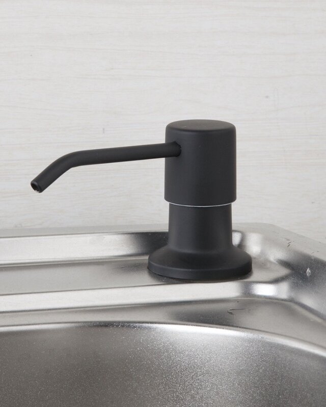 Rene Houtman Zwarte Inbouw Zeep Dispenser - Met Zeepreservoir