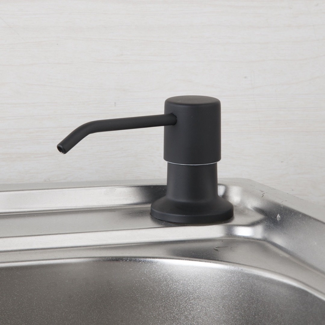 Rene Houtman Zwarte Inbouw Zeep Dispenser - Met Zeepreservoir