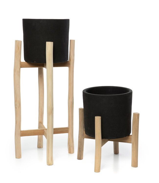 Bazar Bizar The Charcoal High - Zwart Naturel - H68 cm