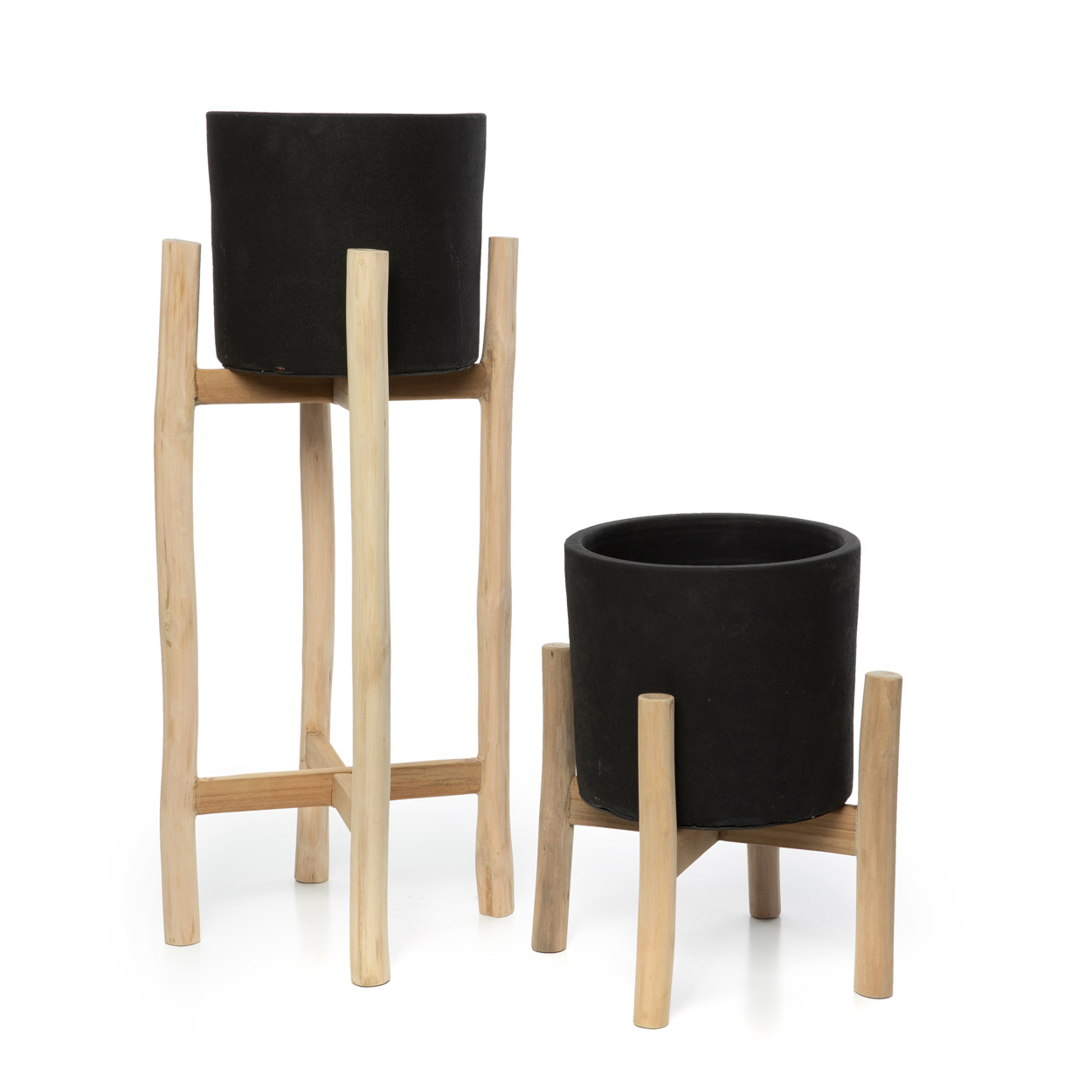 Bazar Bizar The Charcoal High - Zwart Naturel - H68 cm