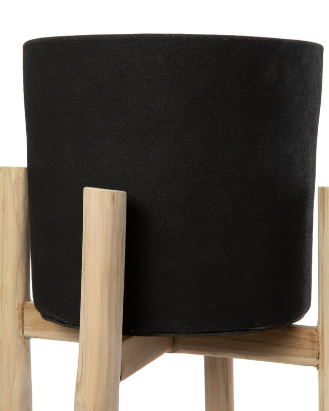 Bazar Bizar The Charcoal High - Zwart Naturel - H68 cm