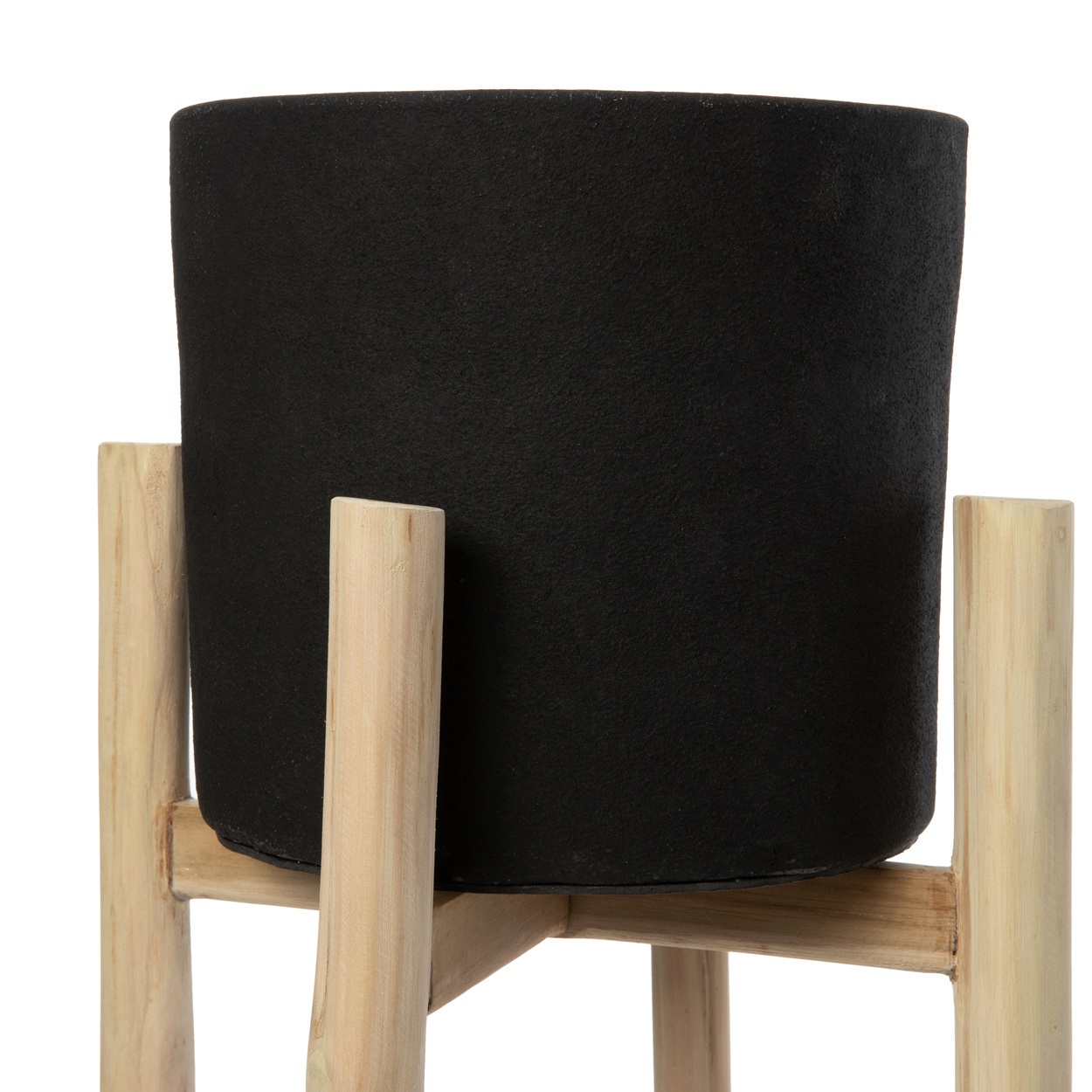 Bazar Bizar The Charcoal High - Zwart Naturel - H68 cm