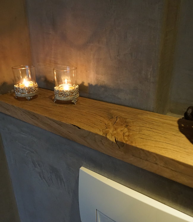 Rene Houtman Toiletplank Planchet Wagondelen Oud Eikenhout Geschaafd