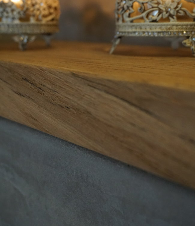 Rene Houtman Toiletplank Planchet Wagondelen Oud Eikenhout Geschaafd