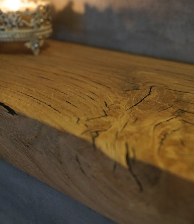 Rene Houtman Toiletplank Planchet Wagondelen Oud Eikenhout Geschaafd