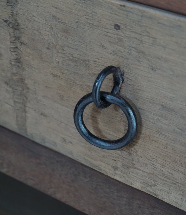 Rene Houtman Sidetable Oud Teak 3-lades L120 x D41 x H90 cm