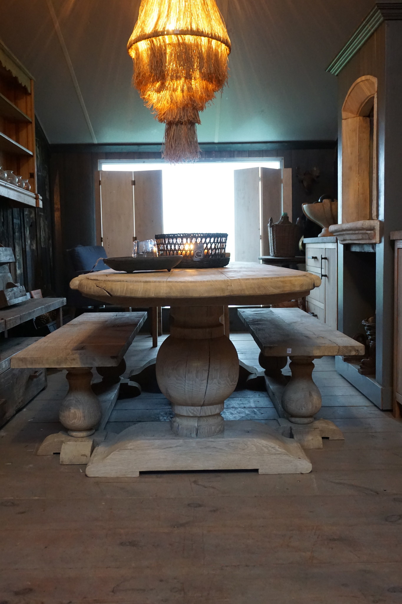 Rene Houtman Kloostertafel Oud Eiken Ovaal - Bolpoot - Kies Maat