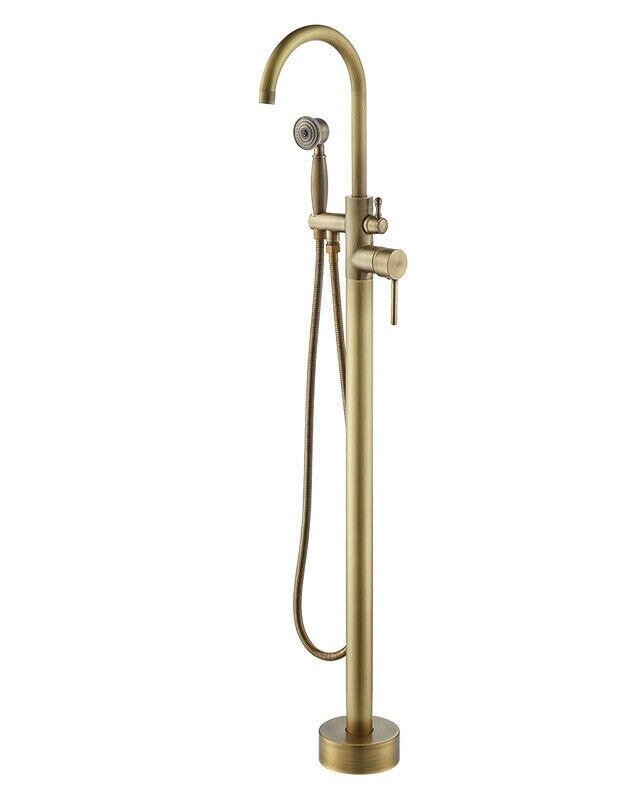 Rene Houtman Badkraan Brons Vrijstaand Met Handdouche L118 cm