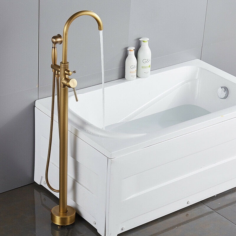 Rene Houtman Badkraan Brons Vrijstaand Met Handdouche L118 cm