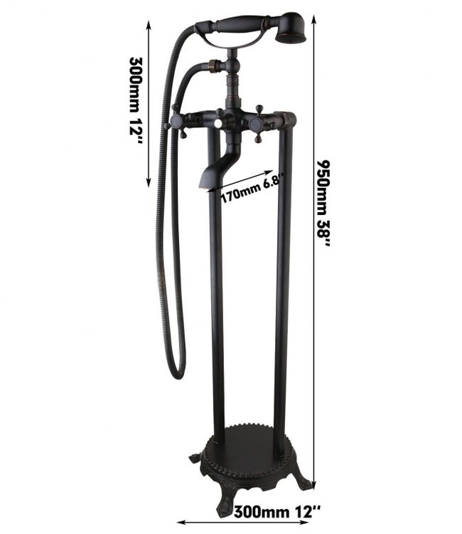 Rene Houtman Vrijstaande Badkraan - Met Handdouche